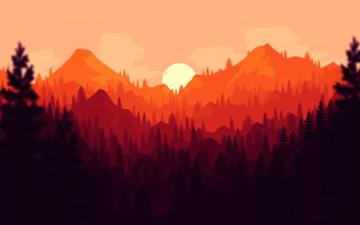 Clean Firewatch Styled Wallpaper
