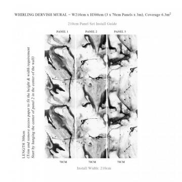 Whirling Dervish Wallpaper White Panels Rouse Home