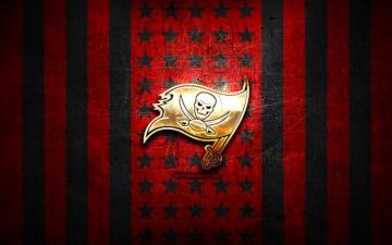 Wallpaper Tampa Bay Buccaneers Flag Nfl Red Black
