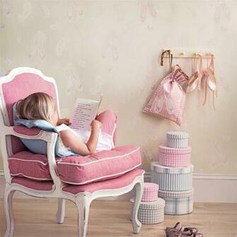 Wallpaper Ballet Shoes Dlit214019 Little Sanderson Abracazoo