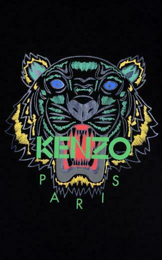 Black Holiday Capsule Collection Tiger T Shirt For Women Kenzo