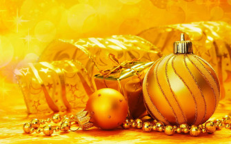 Gold Christmas Background Wallpaper