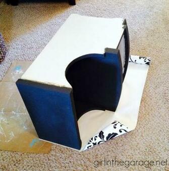 Table Makeover With Wallpaper And Chalk Paint Girlinthegarage Net