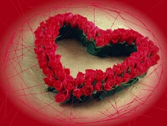 Beautifull Flowers Red Rose Heart Wallpaper