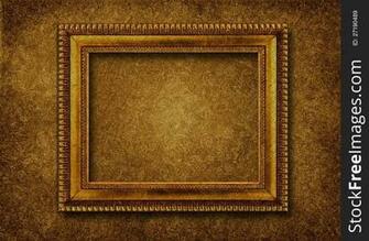 Vintage Classical Frame On Victorian Background Stock