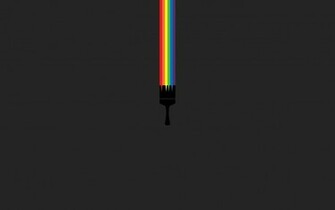 Minimalistic Gray Wallpaper Rainbows