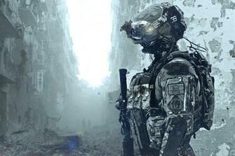 Men Ruins Helmet Suit Special Forces HD Wallpaper