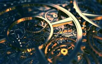 Golden Gears HD Wallpaper