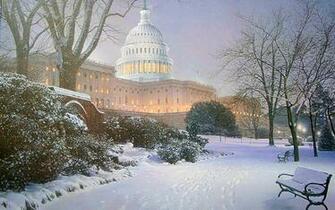 Capitolio In Winter Washington Dc Usa Vektorgrafik