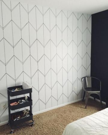 Diy Faux Wallpaper Accent Wall Statement