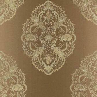 Copper Global Medallion Wallpaper Swatch Mediterranean