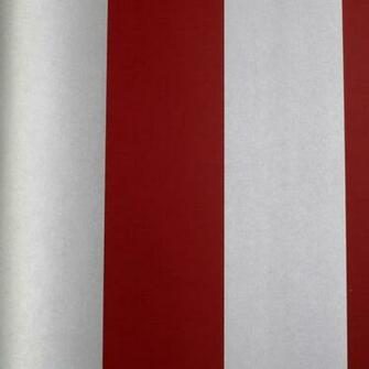 Mood Living Wide Stripe Dark Red And Silver Wallpaper