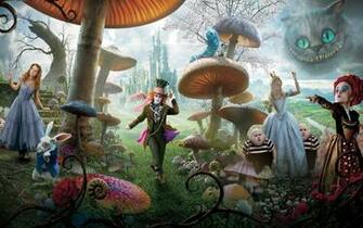 Queen Of Hearts Cheshire Cat White Rabbit Wallpaper Background