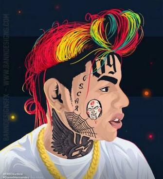 Vintage Cutie On Tekashi6969 In Rapper Art Rap