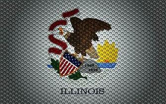 Wallpaper Flag Of Illinois 4k American State Creative