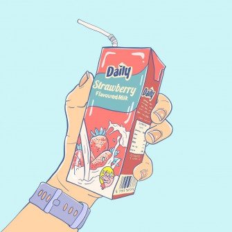 Strawberry Milk Wallpaper
