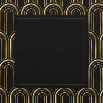 Black Background Gold Frame Image Photos Png Stickers