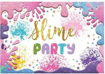 Amazon Funnytree Slime Theme Party Backdrop Glitter