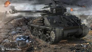 Image World Of Tanks Tank M4a3e8 Fury Vdeo Game