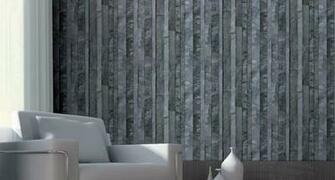 Koziel Grey Slate Trompe L Oeil Wallpaper By Couture D Co