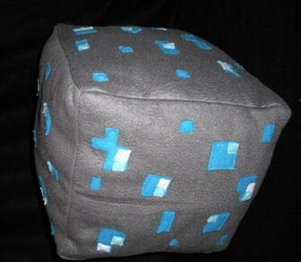 Minecraft Ore Blocks Wallpaper Plushie Diamond