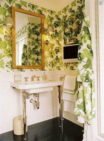 Of My Favorite Interiors With Palm Leaf Wallpaper Live The Life