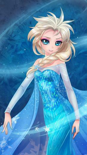 Beautiful Frozen Elsa Digital Art iPhone Wallpaper