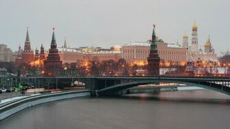 Moscow Kremlin In Winter Time Lapse From Night To Day