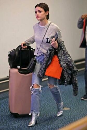 Lucy Hale Stills At Vancouver International Airport