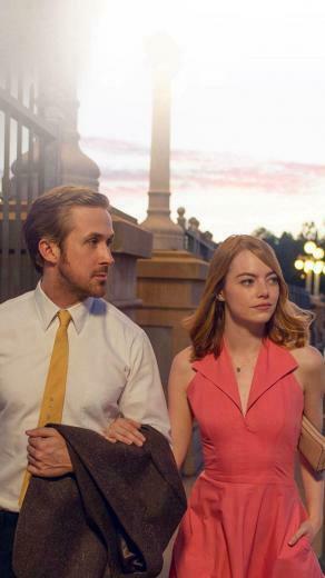 Lalaland Ryan Gosling Emma Stone Red Film iPhone 5s Wallpaper