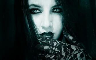 Women Face Dark Gothic Wallpaper