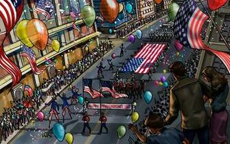 Fourth Of July Usa Independence Day Illustration Work Computer Art