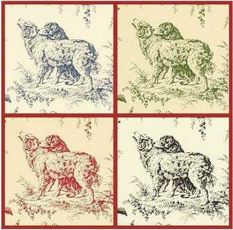 Dogs Pedigree Toile Fabric Wallpaper Image Thibaut A Dog