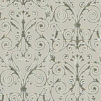 Silver Tan Green Margo Vsn21187 Damask Wallpaper Contemporary
