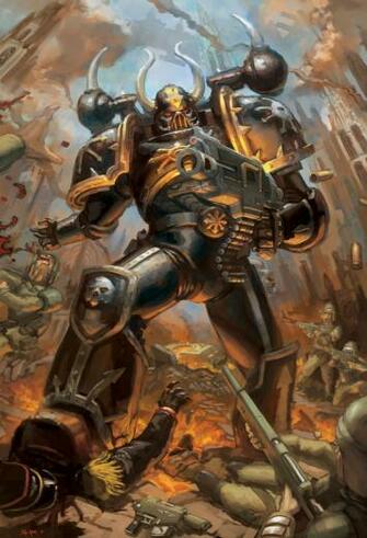 Wh40k Chaos Marine By Stuarthughe
