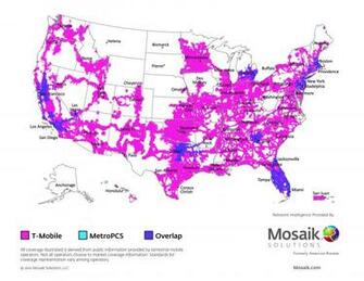 Look At The T Mobile Metropcs Combined Spectrum And Coverage Area