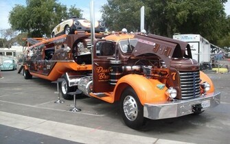 Wallpaper Old School Car Carrier Show Kool Trucks Cruiser Cars
