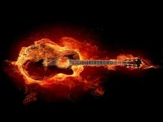 Guitar On Fire Net Wallpaper Cool Pics
