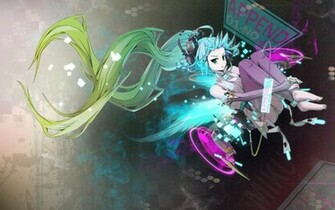 Miku Hatsune Twin Tail Vocaloid Anime Girl HD Wallpaper Desktop Pc