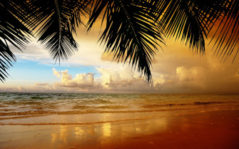 Beach Sunset Background