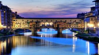 Florence Bridge In Italy Full HD Desktop Wallpaper 1080p