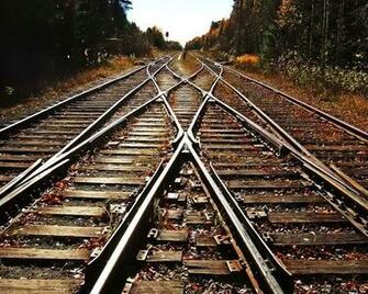 Railroad Tracks Trains Vehicles Wallpaper