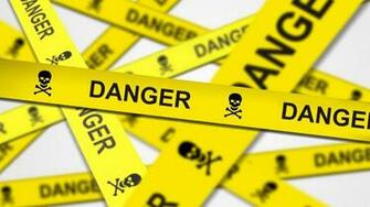 Danger Ribbon Caution Skull HD Wallpaper Epic Desktop Background