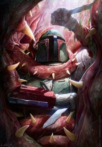Boba Fett Escape The Sarlacc Pit Star Wars Art