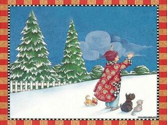Wallpaper Of The Night Before Christmas Illustration