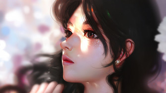 4k Beautiful Anime Girl Art Brunette Wallpaper 3060g
