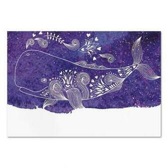 Amazon Large Wall Mural Sticker Whale Watercolor With