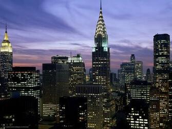 Wallpaper Night New York City Chrysler Building Lights