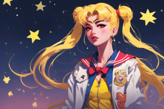 Usagi Tsukino Realistic Cute Colorful Oil Painting Ai Art HD By