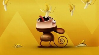 Home Cartoons Cartoon Monkey Desktop Wallpaper